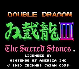 Double Dragon III - The Sacred Stones (NES)